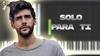 Alvaro Soler, Topic - Solo Para Ti | Instrumental Piano Tutorial / Partitura / Karaoke / MIDI