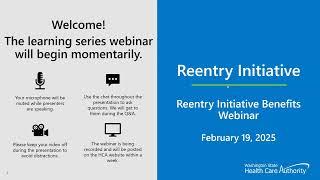 Reentry Initiative learning series: Benefits webinar (part 2)