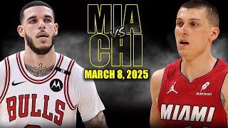 Miami Heat vs Chicago Bulls Full Game Highlights - March 8, 2025 | NBA Regular Season