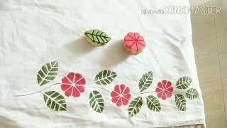 Block Printing With Potato ~ DIY Easy Block Printing At Home Create With ArtCorner