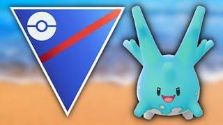 ITS FINALLY COMPLETE! *XL* Shiny Corsola hunts down fliers in the Great League | Pokemon GO PvP