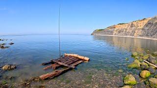 Driftwood Fishing Raft! Dorset Lure Fishing, AFLOAT!