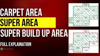 Carpet area | Super Area | Super Built Up Area | Full explanation | Real estate | InteriologyM