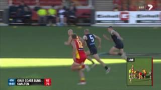 Mitch Robinson flattens Gary Ablett - AFL