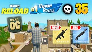 35 Elimination Solo Vs Squads Reload "Zero Build" Gameplay Win (Fortnite RELOAD chapter 2)