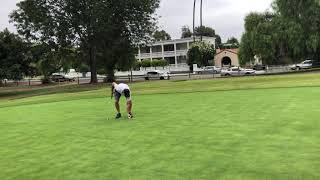 Extremely unique golf shot attempt