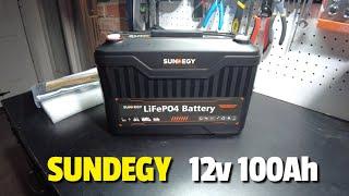 Sundegy 12v 100Ah LiFePO4 Lithium Battery