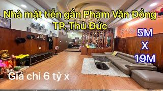 Cần bán nhà mặt tiền kinh doanh gần Phạm Văn Đồng tp. Thủ Đức | 5M x 19M giá chỉ 6 tỏi xíu