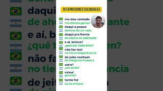 10 Expresiones coloquiales en PORTUGUÉS  #clasesdeportugues  #portuguese #espanhol #portugues