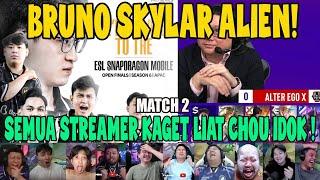 BRUNO SKYLAR ALIEN! REACTION STREAMER RRQ VS ALTER EGO MATCH 2 | Snapdragon Mobile Open Finals