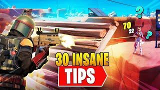 30 Quick Tips & Tricks So You Can Improve FAST & WIN MORE Fortnite GAMES!