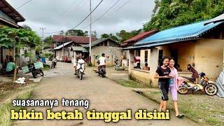 Kampung dayak dekat perbatasan indonesia malaysia