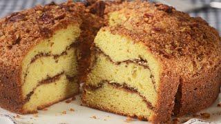 Cinnamon Streusel Coffee Cake Recipe Demonstration - Joyofbaking.com