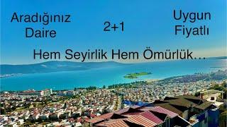 Deniz manzaralı havuzlu site içinde 2 banyolu 2+1 dairemiz satışta