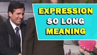 Expression 'So Long' Meaning