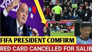 BREAKING NEWS FIFA PRESIDENT  ANNOUNCES WILLIAM SALIBA RED CARD HAS BEEN FINALLY CANCELLED