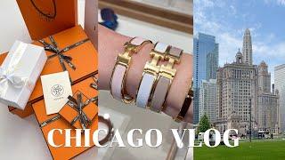 CHICAGO VLOG  | Hermes, Dior Shopping Haul & Unboxing | Chicago City Tour | Architecture Boat Tour