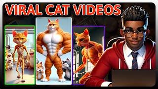 How to Make Viral MONETIZABLE AI Cat Videos - % Free Tools