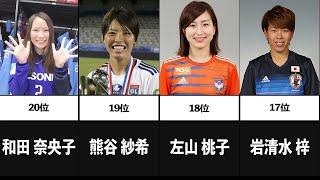 美人女子サッカー選手ランキングTOP20！かわいくてなでしこジャパン日本代表やWEリーグで活躍しているのは誰？