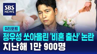 정우성이 쏘아 올린 비혼 출산 논란…지난해 1만900명 / SBS / #D리포트