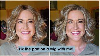 How to change the part on a synthetic wig the easy way!  TIP TUESDAY!