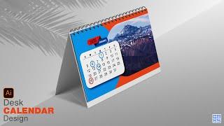 Print Ready | Desk calendar design | Adobe  illustrator in HINDI / हिंदी में