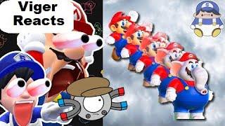 Viger Reacts to SMG4's "Mario Reacts To Nintendo Memes 14 ft. SMG4"