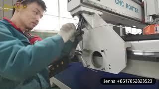 Wood cnc router installation with gantry remove package FLDM2130