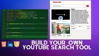 Build Your OWN YouTube Search Tool in 2024 (HTML, CSS, JS Tutorial)