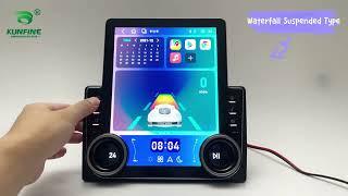 Kunfine 9.7" Vertical Android 13 car Medfa Player