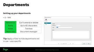 Sage 50 Accounts (UK) - Departments