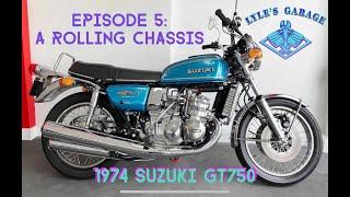 Suzuki gt750 restoration episode 5: A Rolling Chassis