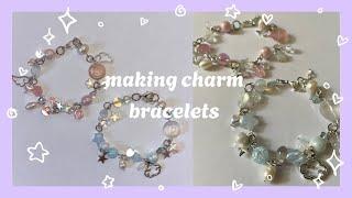 How I make charm bracelets ₊‧₊˚౨ৎ˚₊‧₊ cute beaded bracelets | gift and craft ideas ₊˚⊹