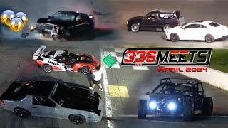 NORTH CAROLINA'S BADDEST SPECTATOR DRAG RACING ENDS WITH A BIG CRASH!!! 336 MEETS APRIL 2024