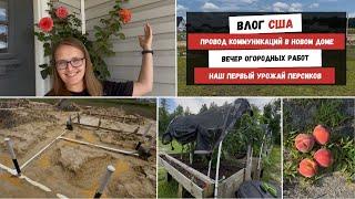 Провод Коммуникаций в Новом Доме | Вечер Огородных Работ | Наш Первый Урожай Персиков