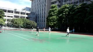 20130602台中科大網球聚會：文+明 vs 晃+毅