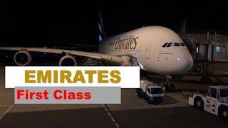 EMIRATES FIRST CLASS A380 Osaka to Dubai (flight-report) EK317