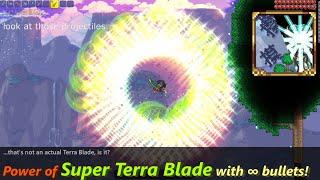 The SUPER Terra Blade in Terraria ─ Duplicating ∞ Projectiles in Terraria causes chaos.