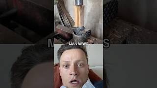 Hydraulic Press Fits Shaft Into Hammer | Man News (via usernje8qd3aa0/tt) #hammer #sus #hydraulic