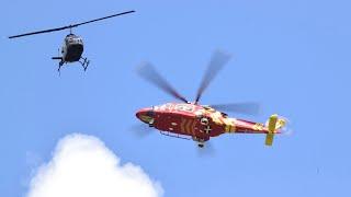 Helifest 2024 | Cornwall Air Ambulance and Adventure 001 helicopters