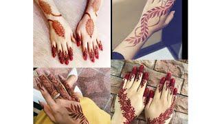 10 Simple Leaves Henna| Arabic Mehndi Design Back Hand|| Khubsurat Patti Wali Mehndi Ki Design||