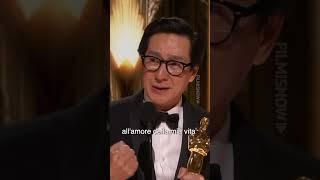 "Mamma Ho Vinto Un Oscar!" #KeHuyQuan Discorso Emozionante #Oscars2023