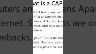 CAPTCHA'n Maalidha | What is CAPTCHA?