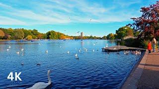 London walk | Princess Diana Memorial Fountain | Hyde Park, London England (4K Park Ambience)