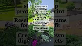 How to start a business as a beginner with the Legacy Builders Program.