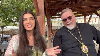 Mariam Elieshvili meets Metropolitan Elia from Finland ( singing the song - Chven axla erturts)