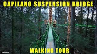 Capilano Suspension Bridge Park - Canyon Lights - 2024 Walking Tour - Full Walkthrough 4k