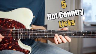 5 Hot Country Licks ⎮ TAB and Backing Tracks