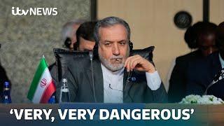 Iran launches drone attack on northern Israel as conflict moves into second week | ITV News