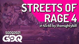 Streets of Rage 4 by themightybill in 45:46 - Summer Games Done Quick 2021 Online